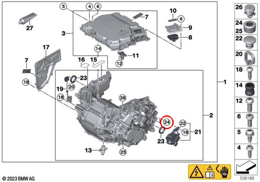 Vis de remplissage d'huile OEM 12355A725A7 pour MINI Cooper J01, Aceman J05... et plus encore. MINI d'origine.