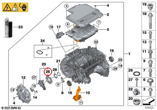 Modulo spazzola disco isolante OEM 12371025085 per BMW 2er U06, 4er G26... e altro ancora. BMW originale.