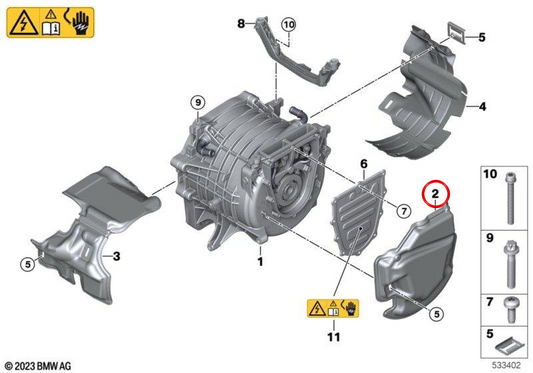 Isolamento acustico OEM 12378601198 per BMW I3 (I01). BMW originale.
