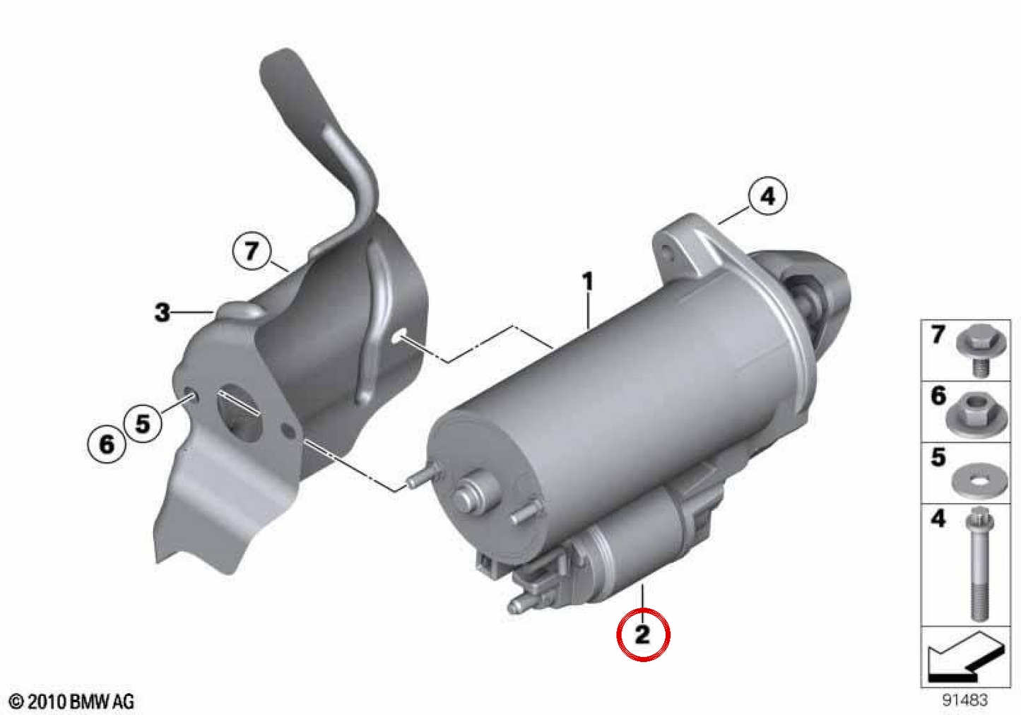OEM Boot Engine 12417520452 pour BMW E65, E66. BMW d'origine.