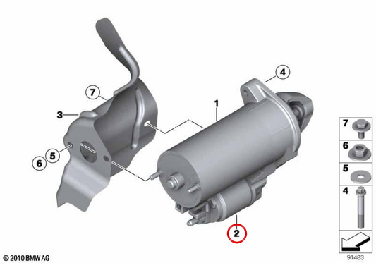 OEM -Boot -Motor 12417520452 für BMW E65, E66. Original BMW.