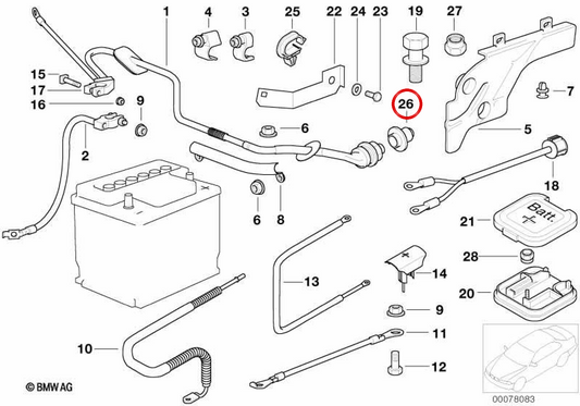 OEM Separator 12421740807 per BMW E39, E38. BMW originale.