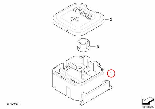 Stützpunkt B+ OEM 12427512967 für MINI R50, R52, R53. Originaler MINI.
