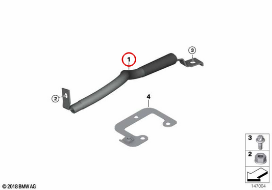 Anti -Route tape for OEM exhaust system 12427599556 for BMW E89. Original BMW.