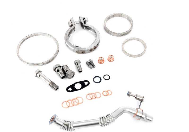 OEM Turbocompressor Assembly Kit 11652456348 for BMW F07, F10, F11, F12, F13, F01, F02, F04, E70, E71, E72. Original BMW spare.