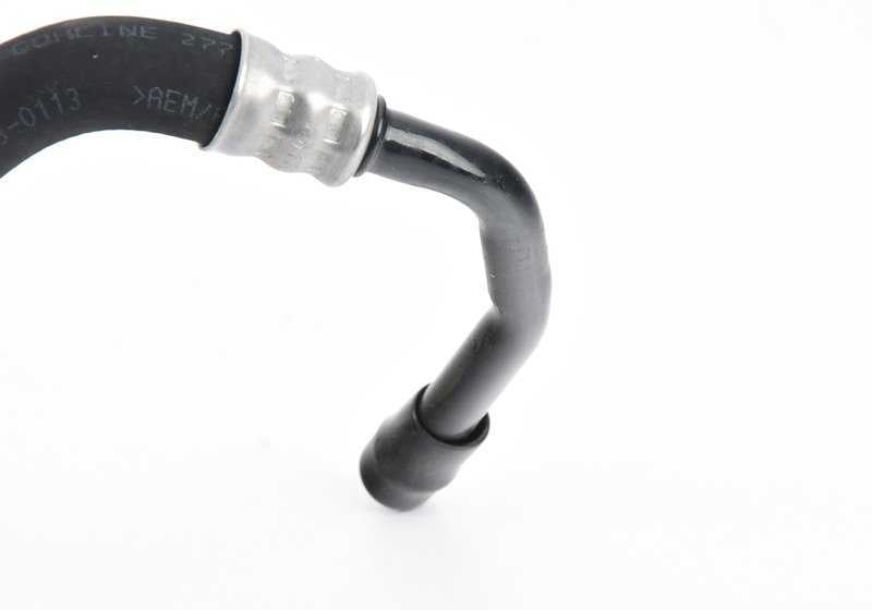 Tubo de retorno del radiador de aceite de la caja de cambios OEM 17222283585 para BMW E90, E90N, E92, E92N, E93, E93N. Original BMW.