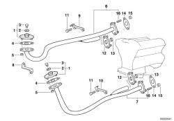 Soporte delantero OEM 11721704514 para BMW E38, E31... y más. Original BMW.