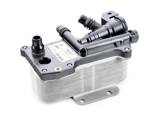 Intercambiador de calor OEM 17217638582 para BMW F07, F10, F11 (520i, 528i) con motor N20. Compatible con cambios manuales y automáticos. Original BMW.