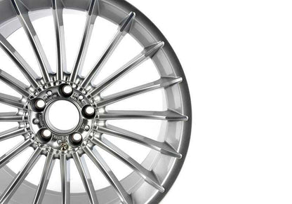 Silver light alloy disc wheel for BMW 7 Series F01N, F02N (OEM 36107984826). Original BMW.
