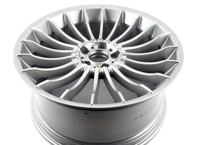 Silver light alloy disc wheel for BMW 7 Series F01N, F02N (OEM 36107984826). Original BMW.