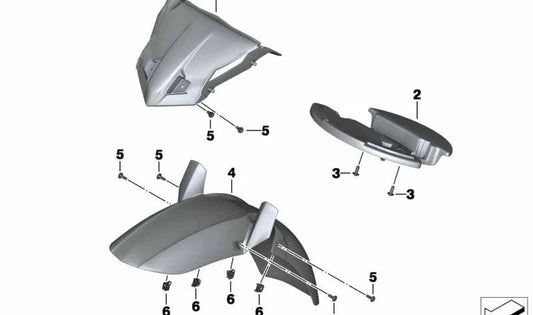 Cubierta de rueda delantera OEM 46618526513 para motos BMW F700GS (K70). Original BMW Motorrad.