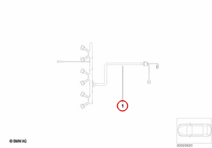 Cableado módulo de encendido motor OEM 12517518022 para BMW E39. Original BMW.