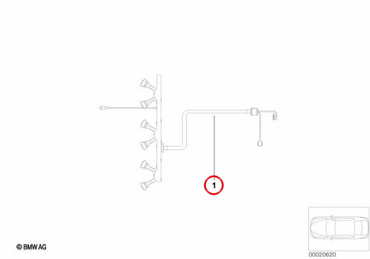 Câblage Module du moteur OM 12517518022 pour BMW E39. BMW d'origine.