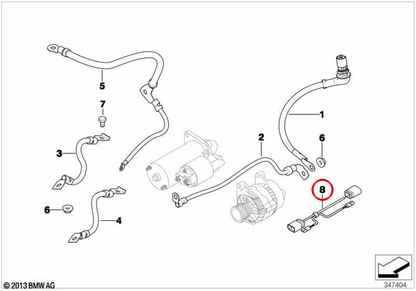50 cabo terminal OEM 12517537365 para BMW E81, E82, E87, E88, E90, E91, E92, E93, E60, E61, E63, E64, E65, E66, E84, E83, E70, E85, E86, E89. BMW genuíno.