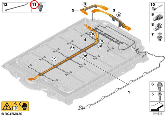 Clip OEM 12517577338 für BMW i20. Original BMW.