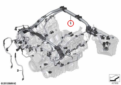 Cableado motor módulo ECU OEM 12517608381 para BMW E70, E71. Original BMW.