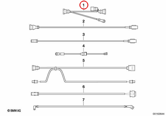 Adaptateur supplémentaire Adaptateur OEM 12517787043 pour BMW E39, E38, E53. BMW d'origine.