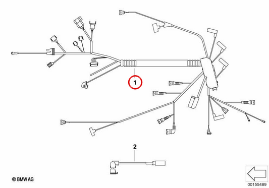 OEM 12518507192 Cablaggio DDE per BMW E81, E87. BMW originale.