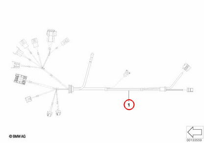 Cableado módulo motor y transmisión OEM 12518511696 para BMW E90, E91, E84. Original BMW.