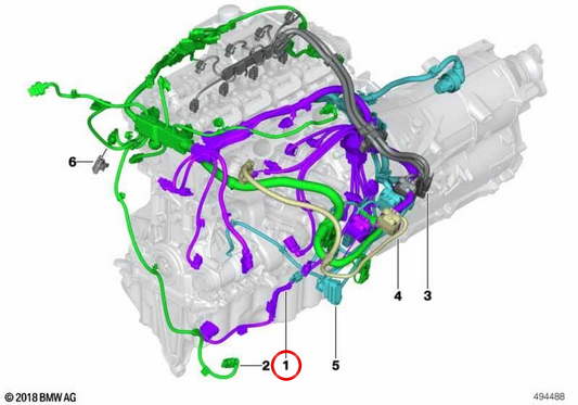 Module du système de pont moteur 1 OEM 12519488522 pour BMW 3 G20 Série, G28, 320I, 325i, 320li, 320d, 325d ... et plus. BMW d'origine.