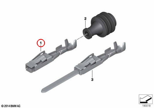 Conector elétrico MLK 1.2 com cabo OEM 12520030685 para BMW E81, E82, E87, E88, F20, F21, F22, E46, E90, E91, E92, E93, F30, F31, F32, F33, F34, E84, E83, F25, E85, E86, E89. BMW genuíno.