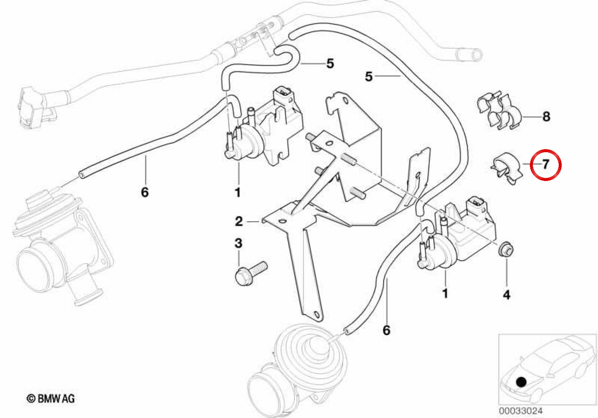 Suporte de cabo OEM 12521276147 para BMW E21, E30, E12, E28, E34, E60, E61, E24, E63, E64, E23, E32, E38, E65, E31, E53, E85, E86, E89. BMW genuíno.