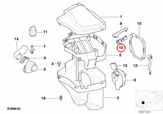 Suporte de cabo OEM 12521427294 para BMW E39. BMW genuíno.