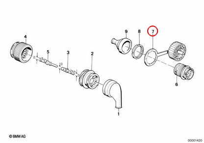 Tapón de conector de diagnóstico OEM 12521724690 para BMW E30, E36, E28, E34, E39, E24, E32, E38, E31, Z3. Original BMW.