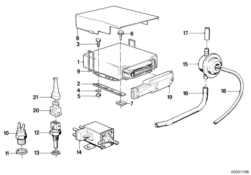 OEM air valve 13111287360 for BMW E30 and E28. Compatible with M10 engines. Original BMW replacement.