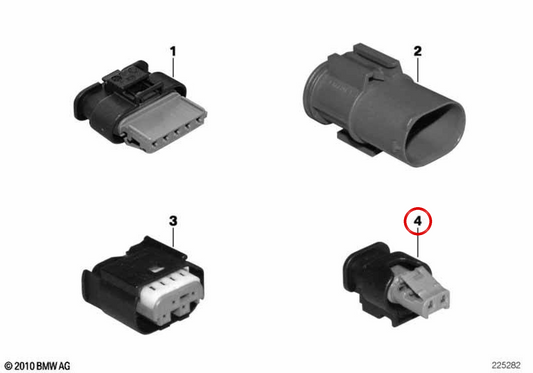 Plug Box 2 poli OEM 12527543313 per BMW G20, G30, X5, Z4 e Mini R56, R60, R61 ... e altro. BMW originale e Mini.