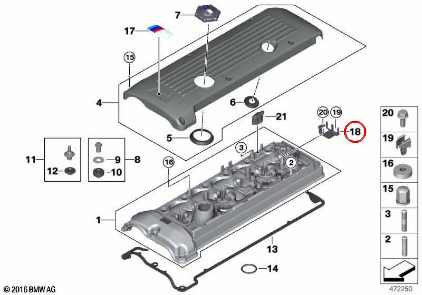 Lambda Connector Support for BMW Z4 E85, E86 (OEM 12527836608). Genuine BMW