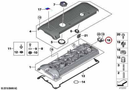 Lambda Connector Support for BMW Z4 E85, E86 (OEM 12527836608). Genuine BMW