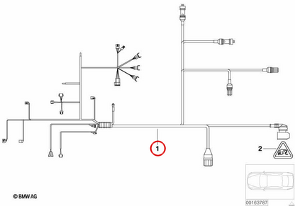 Cablaggio del modulo motore e trasmissione OEM 12537529699 per BMW E60, E61. BMW originale.