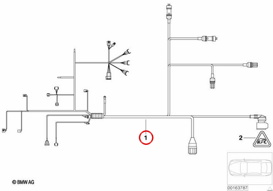 MOTEUR ET MODULE DE TRANSMISSION Câble OEM 12537529699 pour BMW E60, E61. BMW d'origine.