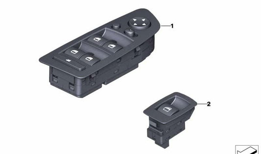 Chave Earlununal esquerdo Beige OEM 61319217343 para BMW E90, E90N, E91, E91N. Substituição original da BMW.