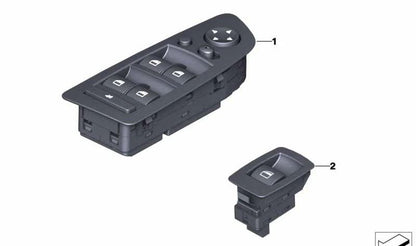 Interruptor alzacristal delantero izquierdo OEM 61319217362 para BMW E93, E93 LCI, Z4 E89. Original BMW.