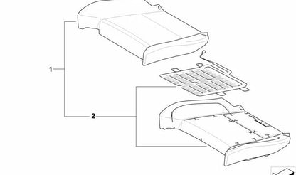 Módulo acolchado asiento confort OEM 52107292788 para BMW X5 E70 LCI (04/2009 - 06/2013). Original BMW.