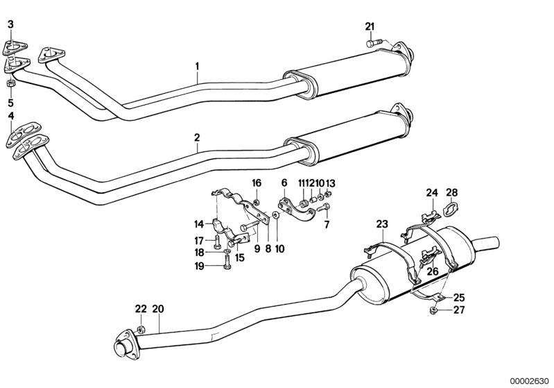 SUPERIOR EXPERT OM 18211177595 FOR BMW E30 316I {AB11, AB12, AB21, AB22, AC11, AC12, AC21, AC22, AJ11, AJ12}. Original BMW piece.