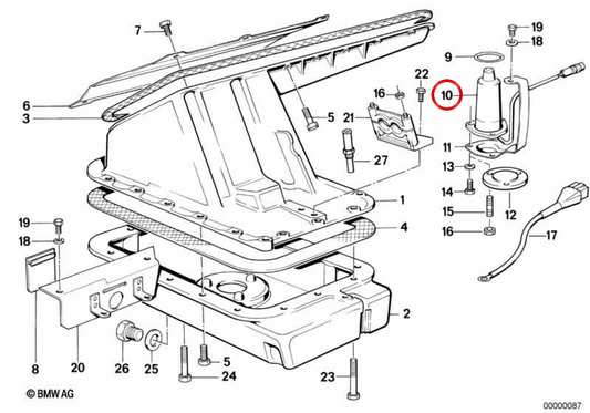 Sensor de nivel de aceite OEM 12611310708 para BMW E30. Original BMW.