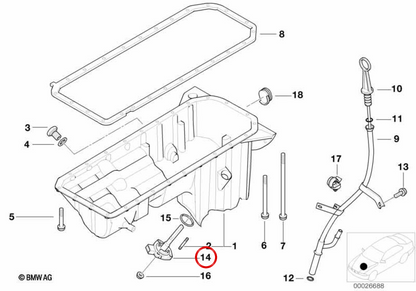 Sensor de nivel de aceite OEM 12617607910 para BMW E81, E82, E87, E88, E90, E91, E92, E93, E60, E61, F07, F10, F11, E63, E64, F06, F12, F13, E65, E66, F01, F02, F04, E84, E83, F25, E53, E70, E71, E72, E85, E86, E89. Original BMW.