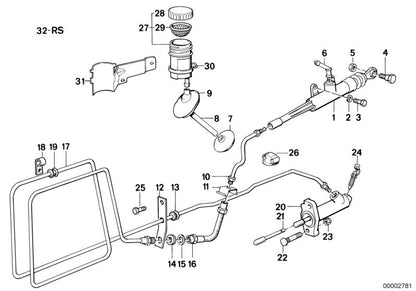 Manguito de goma sistema hidráulico D=40 mm OEM 34321154322 para BMW E30, E28, E34, E24, E32, F25, F26 y MINI R55, R56, R57, R58, R59... y más. Original BMW y MINI