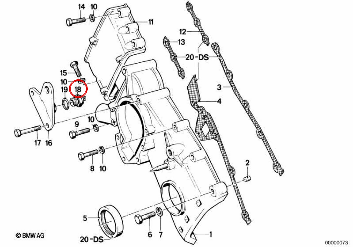 Interrupteur de température OEM 12631279719 pour BMW E21, E30, E12, E28, E24, E23. Pièce BMW originale.
