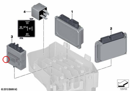 Relay di interruttore OEM 12631742690 per BMW E81, E82, E87, E88, F23, E36, E46, E90, E91, E92, E93, F33, F83, G23, G83, E39, E60, E61, E63, E64, F12, E38, E38, E38, E38, E38, E38, E38. BMW originale.