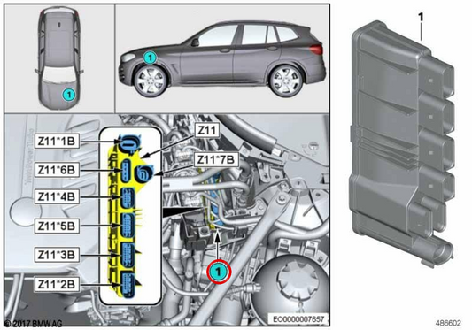 Integriertes Versorgungsmodul OEM 12633465782 für BMW G01, G02. Original BMW.
