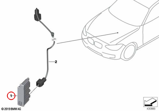 Módulo de alimentación integrado OEM 12638647255 para BMW F20, F21, F22, F23, F30, F31, F35, F32, F36. Original BMW.