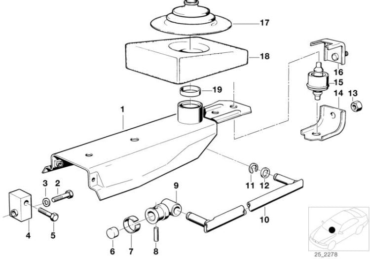Varilla de conexión recta OEM 25111204438 para BMW 5' E12, 5' E34, 6' E24. Original BMW.