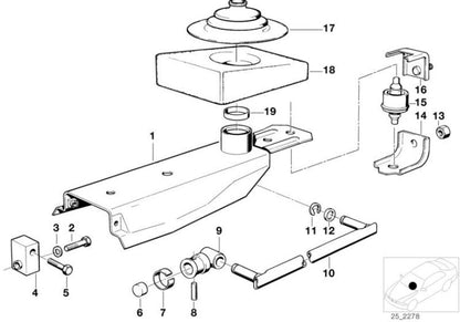 Varilla de conexión recta OEM 25111204438 para BMW 5' E12, 5' E34, 6' E24. Original BMW.