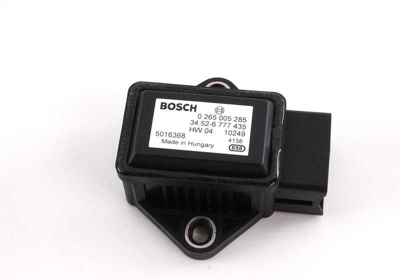 Sensor de giro OEM 34526777435 para BMW E60, E61, E63, E64, E65, E66, E83, E53. Original BMW. Apto para sistemas de dirección activa y control dinámico de estabilidad (DSC).