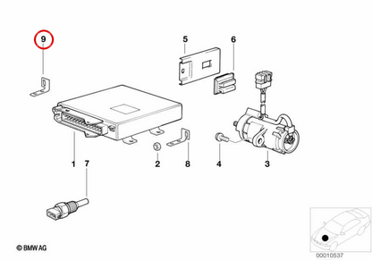 Supporto OEM a sinistra 12711741259 per BMW E38, E31. BMW originale.