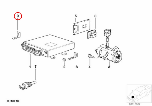 OEM Linksunterstützung 12711741259 für BMW E38, E31. Original BMW.